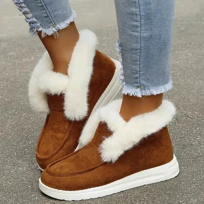 Velvet Black Ankle Boots for Women – Cozy & Elegant Style
