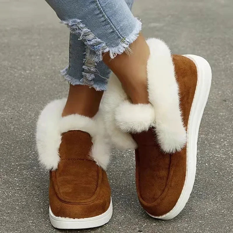 Velvet Black Ankle Boots for Women – Cozy & Elegant Style