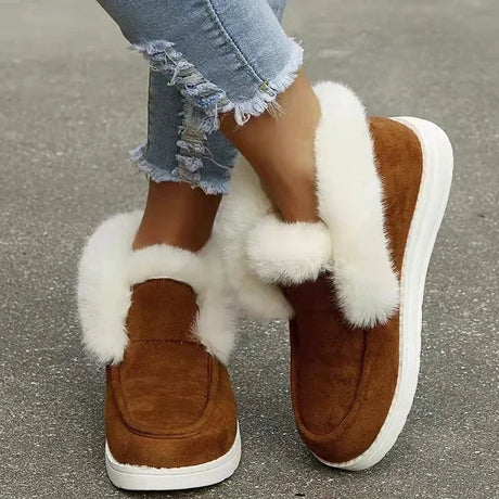Velvet Black Ankle Boots for Women – Cozy & Elegant Style