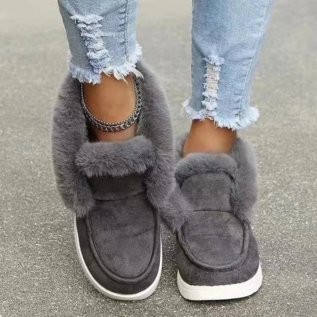Velvet Black Ankle Boots for Women – Cozy & Elegant Style