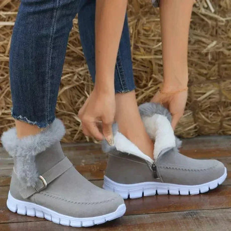 Velvet Mid-Tube Boots for Women – Cozy & Stylish Comfort