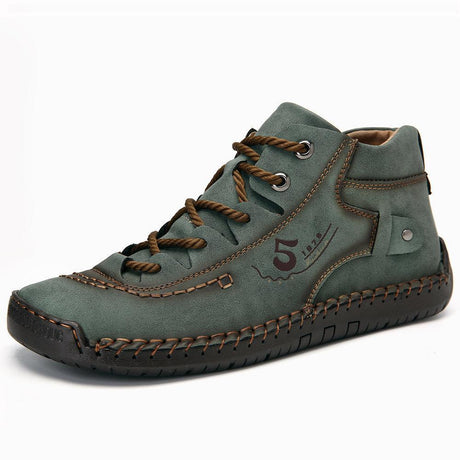Vintage Lace-Up Black Ankle Boots for Men – Comfortable & Stylish 0