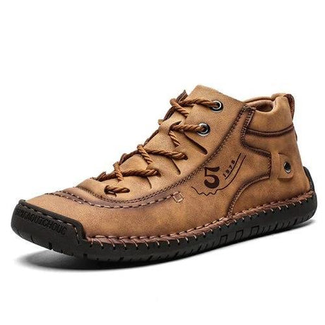 Vintage Lace-Up Black Ankle Boots for Men – Comfortable & Stylish 3