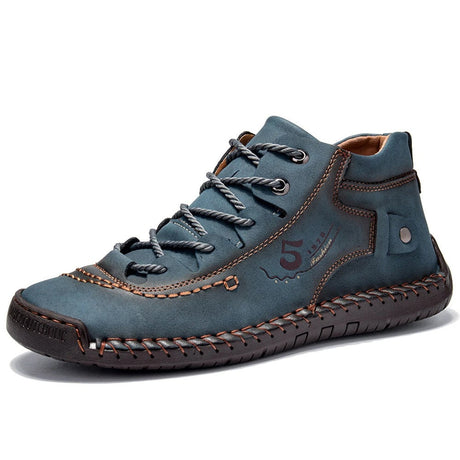 Vintage Lace-Up Black Ankle Boots for Men – Comfortable & Stylish 6