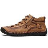 Vintage Lace-Up Black Ankle Boots for Men – Comfortable & Stylish 8