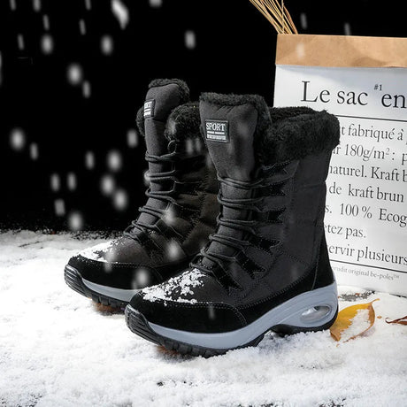 Waterproof Mid-Calf Snow Boots for Women – Cozy & Stylish