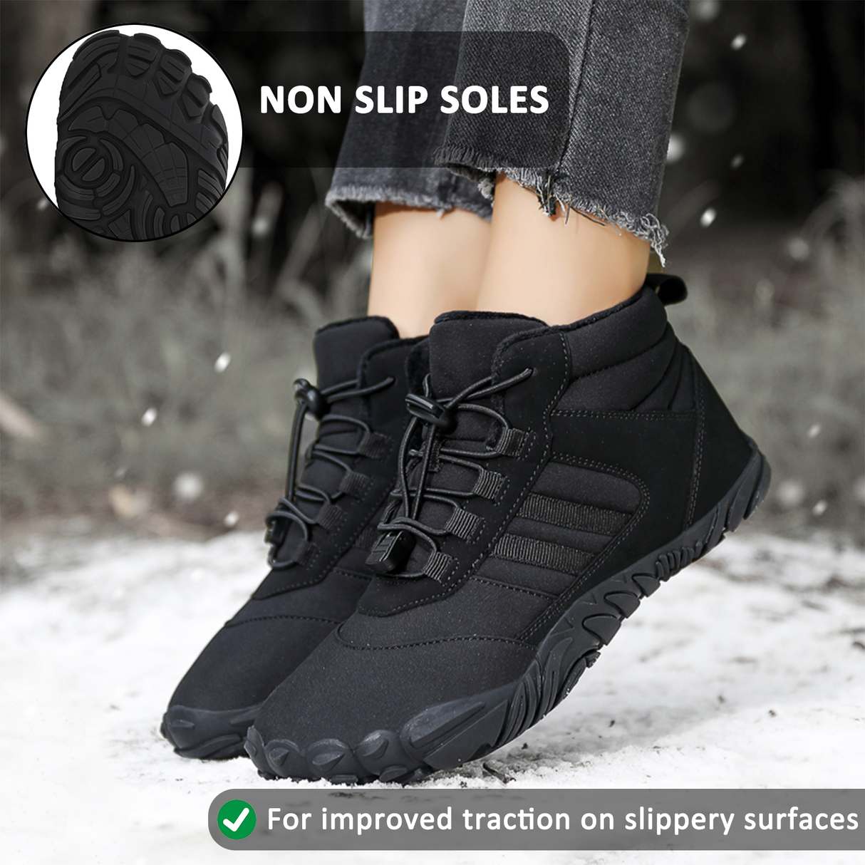 Waterproof Barefoot Shoes for Men – Comfort & Support for Winter Adventures 1