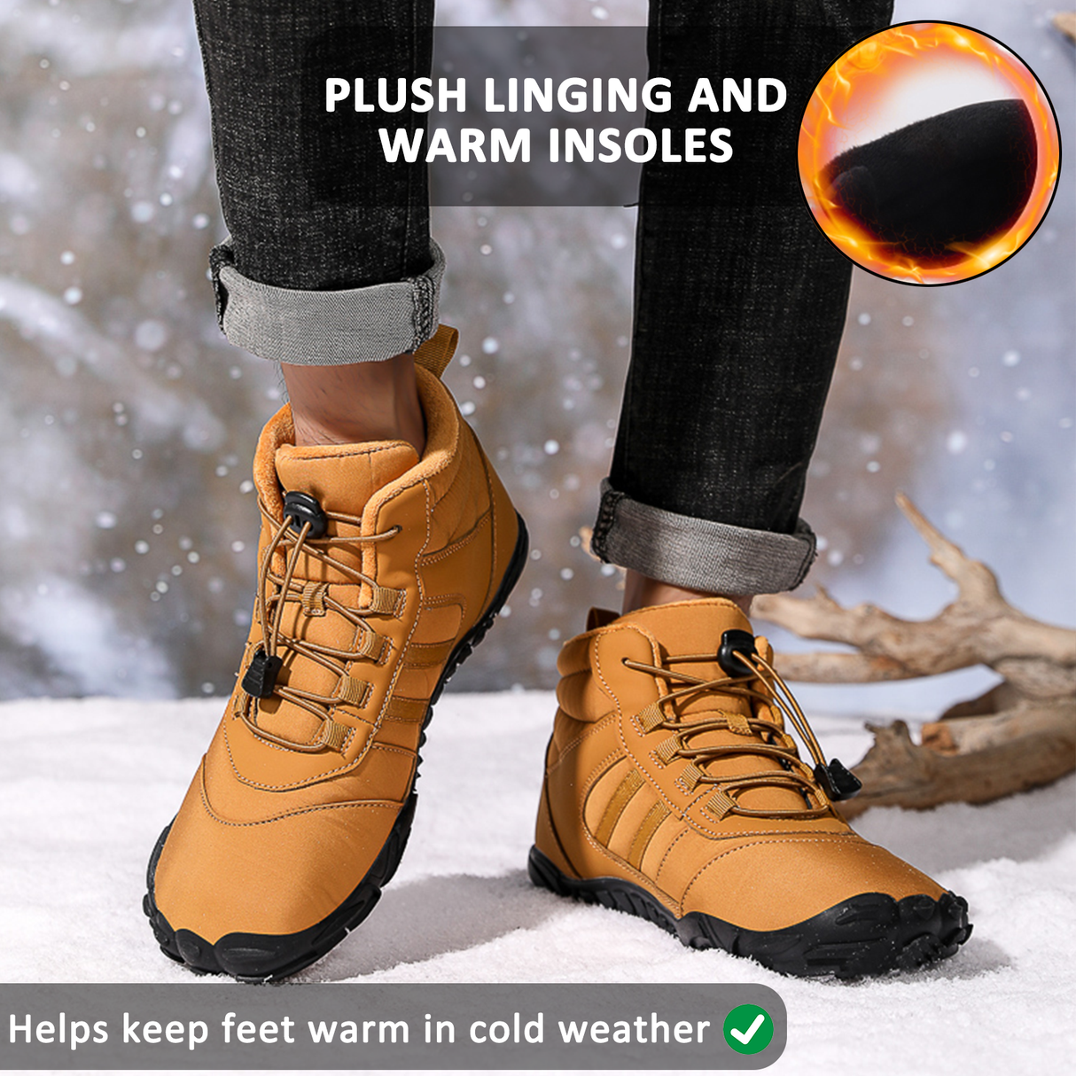 Waterproof Barefoot Shoes for Men – Comfort & Support for Winter Adventures 5