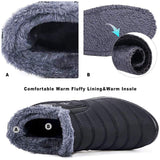 Waterproof Black Ankle Boots for Men – Warm Fur Lining & Slip-On Comfort 3