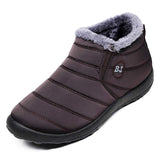 Waterproof Black Ankle Boots for Men – Warm Fur Lining & Slip-On Comfort 8