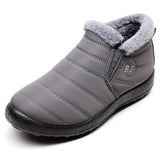 Waterproof Black Ankle Boots for Men – Warm Fur Lining & Slip-On Comfort 9