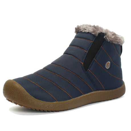 Waterproof Black Ankle Boots for Men – Warm & Anti-Slip Design 0