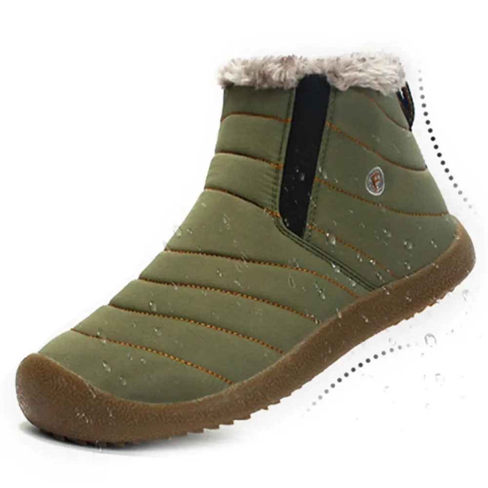 Waterproof Black Ankle Boots for Men – Warm & Anti-Slip Design 7