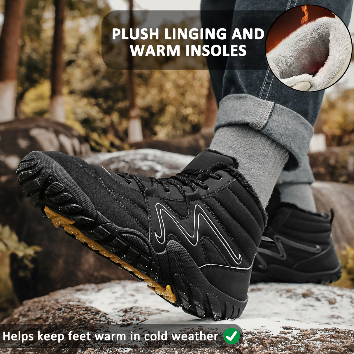 Waterproof High-Top Hiking Boots for Unisex – Comfort & Support for Winter Adventures 2