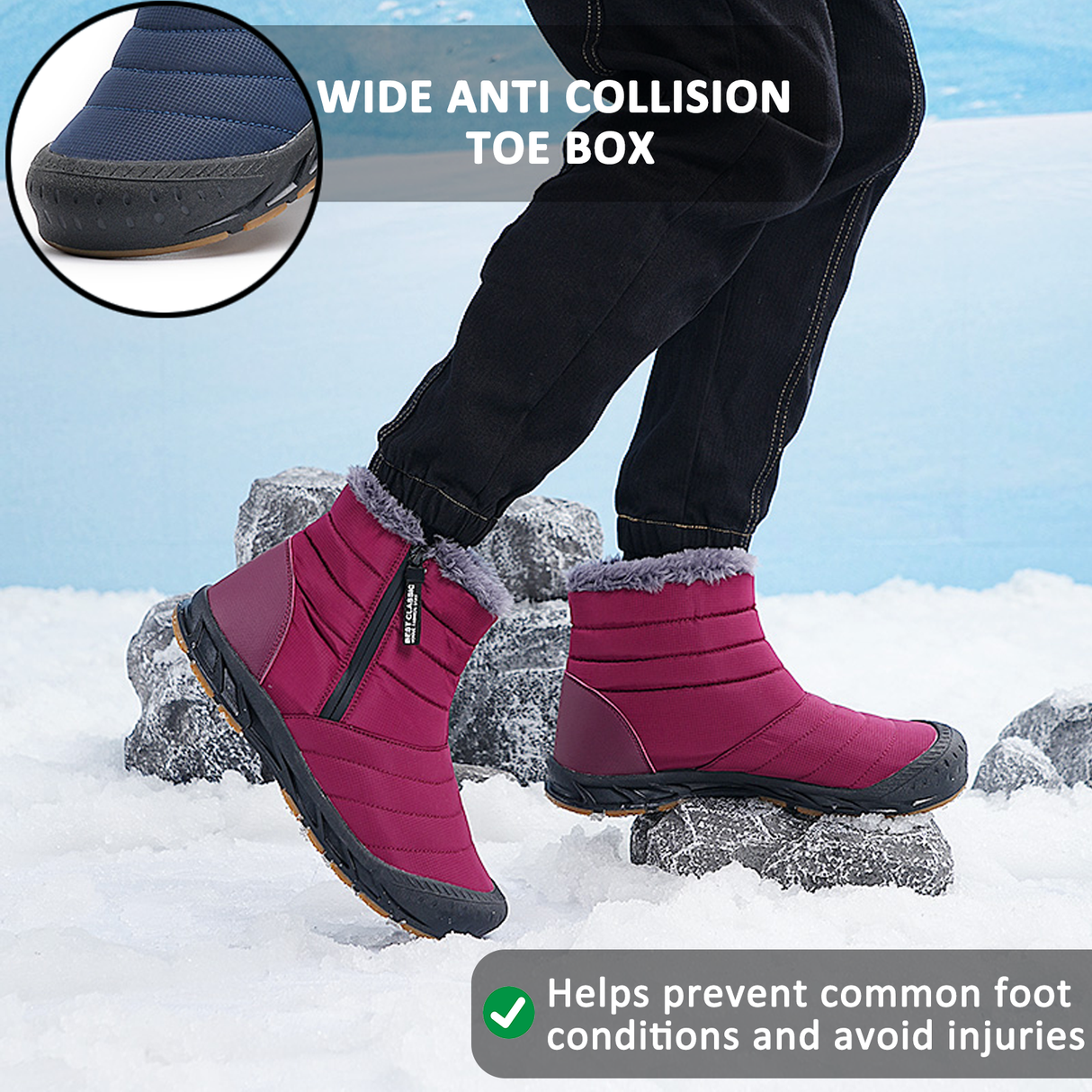 Waterproof High Top Snow Boots for Men & Women – Comfortable & Supportive for Winter Adventures 3