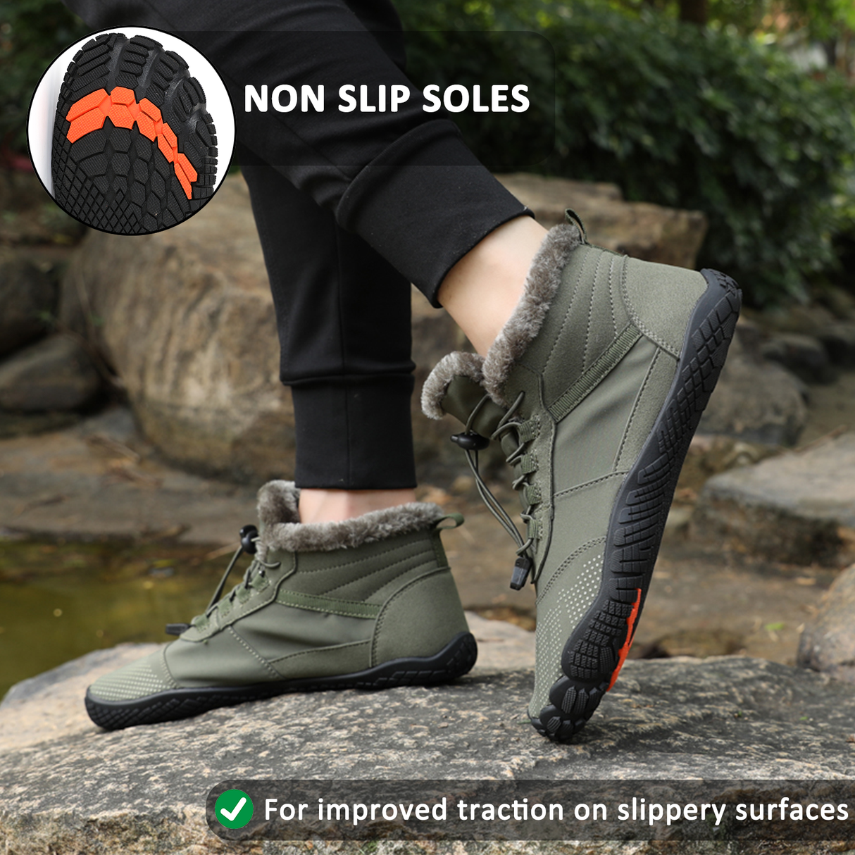 Waterproof Hiking Shoes for Men – Warm & Non-Slip Design 1