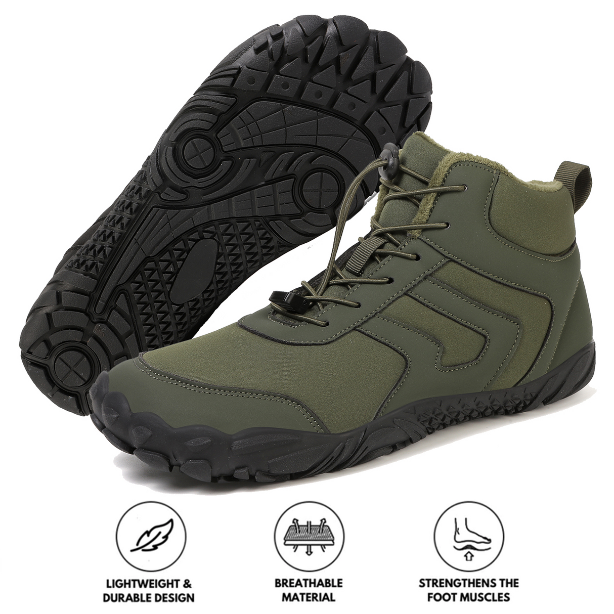 Waterproof Mid-Cut Snow Boots for Men – Comfortable & Supportive 0