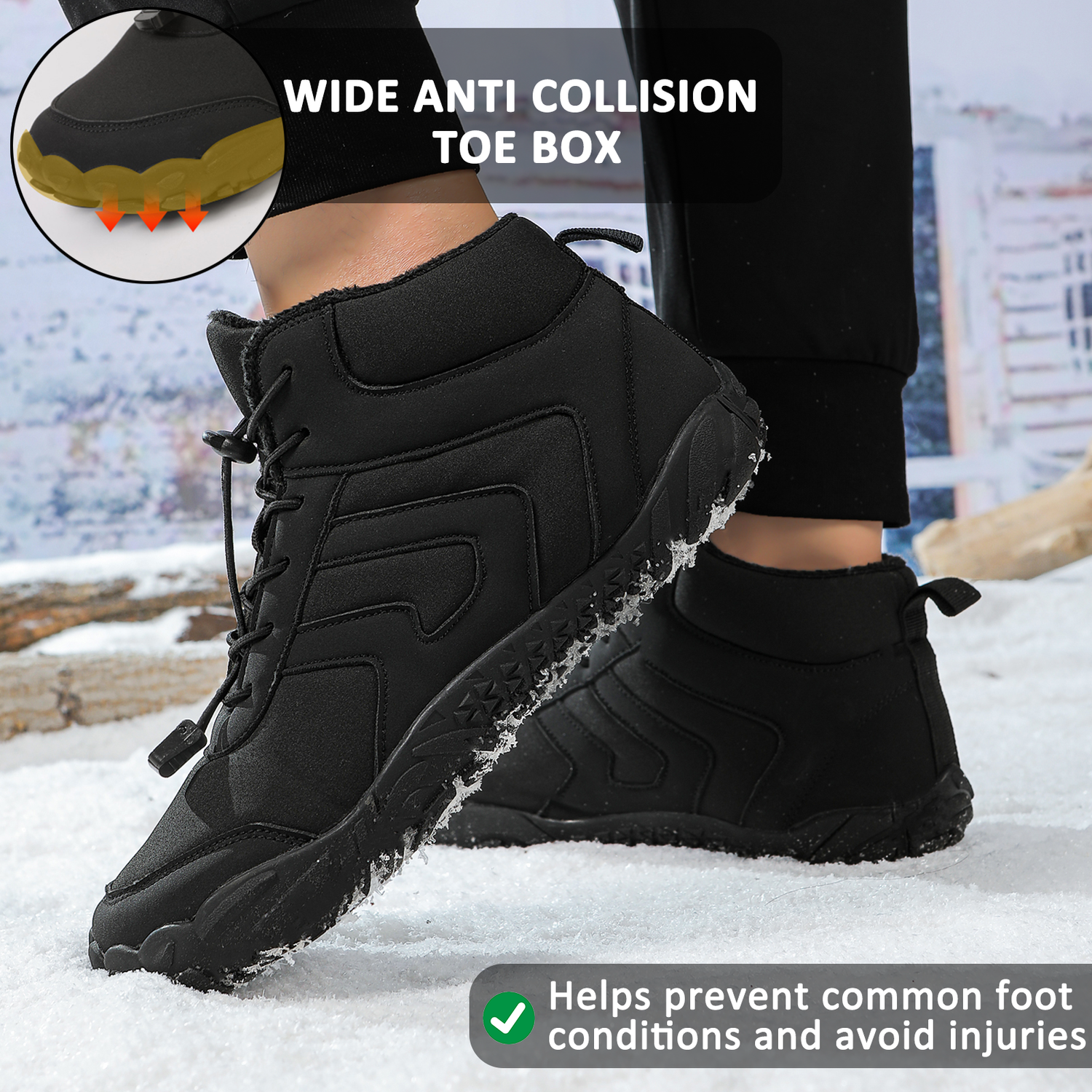 Waterproof Mid-Cut Snow Boots for Men – Comfortable & Supportive 3