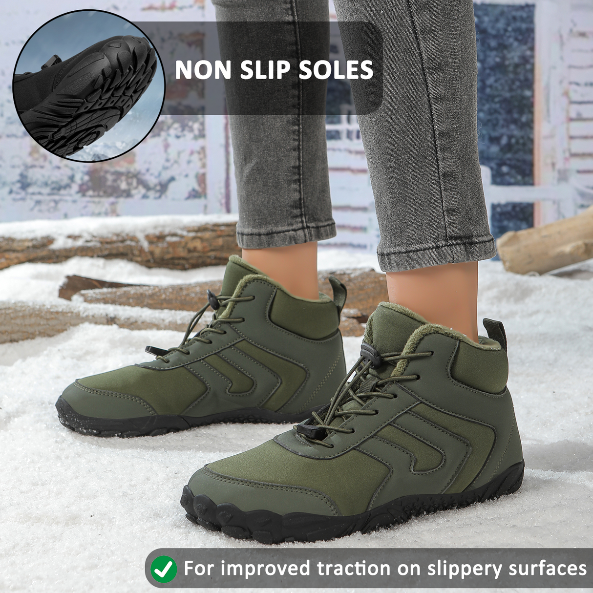 Waterproof Mid-Cut Snow Boots for Men – Comfortable & Supportive 4