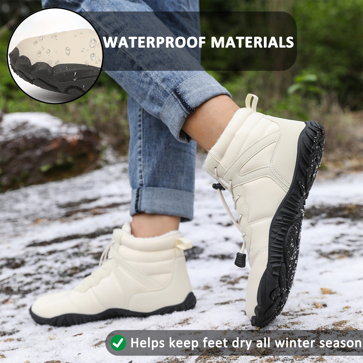 Waterproof Mid-Tube Hiking Boots for Men – Comfortable & Non-Slip Design 5