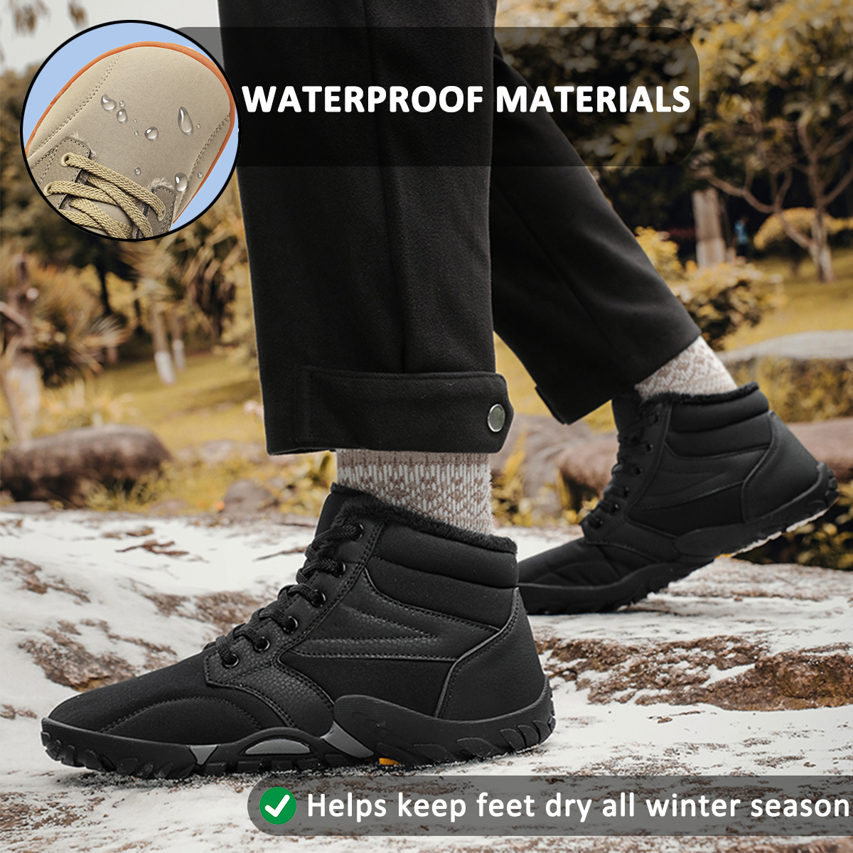 Waterproof Mid-Tube Snow Boots for Unisex – Comfortable & Supportive Design 4