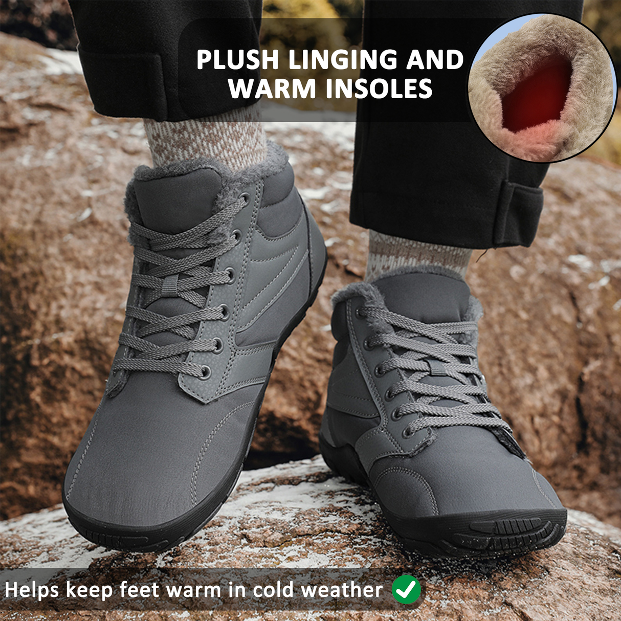 Waterproof Mid-Tube Snow Boots for Unisex – Comfortable & Supportive Design 5