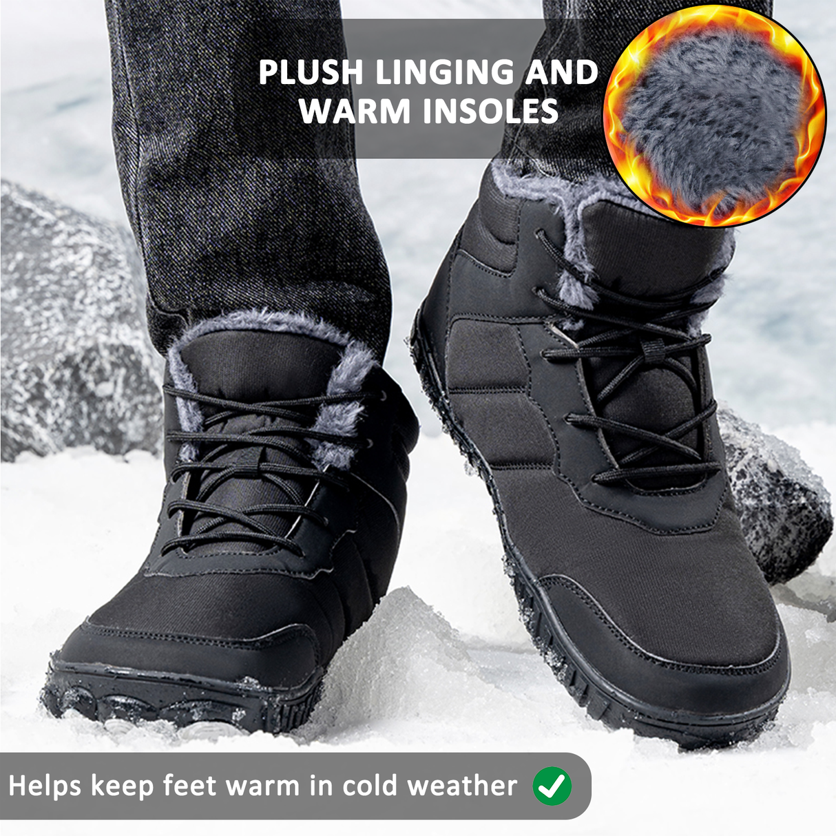 Waterproof Winter Barefoot Shoes for Men – Comfortable & Supportive 5