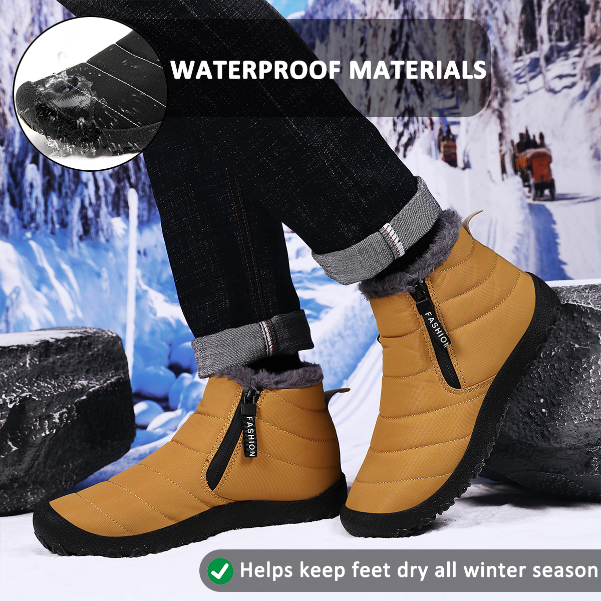 Waterproof Winter Hiking Boots for Unisex – Comfortable & Non-Slip Design 5