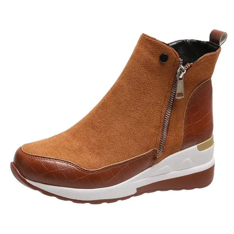 Wedge Black Ankle Boots for Women – Chic & Comfortable Platform Style