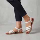 Elastic Strap Flat Sandals – Casual Comfortable Summer Walking Sandals