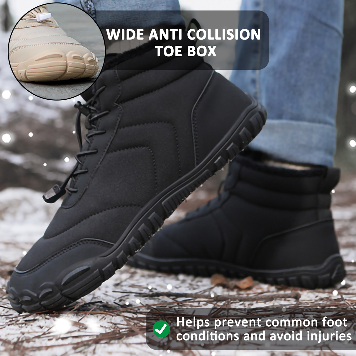 Windproof Winter Boots for Unisex – Comfortable & Flexible Barefoot Design 4