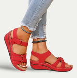 Women Leather Open Toe Casual Sandals