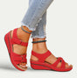 Women Leather Open Toe Casual Sandals