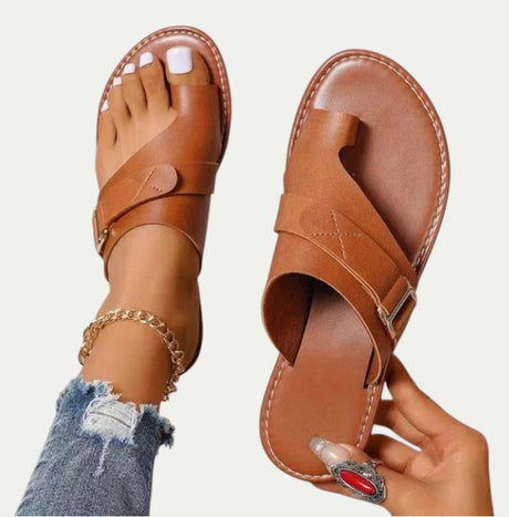 Women Open Toe UP Leather Sandals