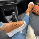 Women's Sneakers - Plateau Design – Stylish & Comfortable