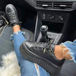 Evie – Women's White Plateau Sneakers – Stylish & Comfortable