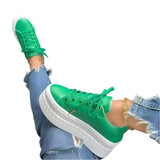 Evie – Women's White Plateau Sneakers – Stylish & Comfortable