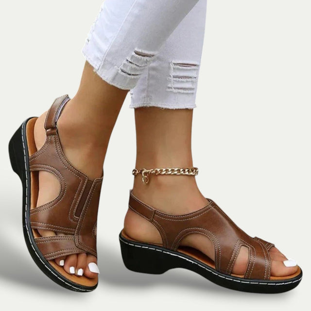 Women's Leather Sandals Comfortable Arch Support