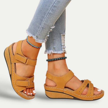 Womens Open Toe Sandals Adjustable PU Sole