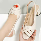 Woven Block High Heels for Women – Elegant & Comfortable