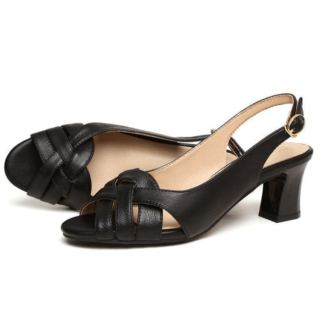 Woven Block High Heels for Women – Elegant & Comfortable