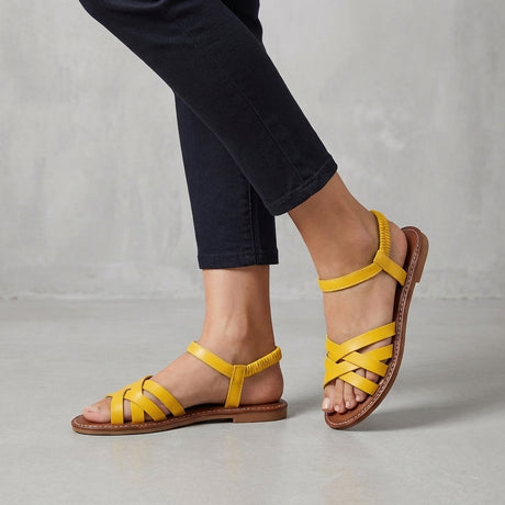 Elastic Strap Flat Sandals – Casual Comfortable Summer Walking Sandals