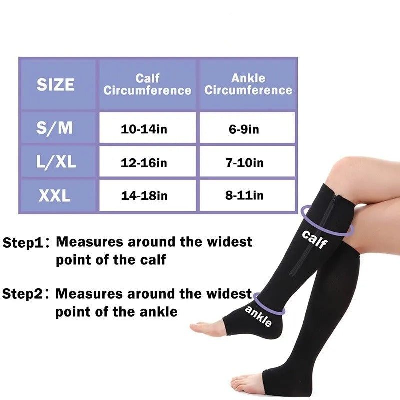 Zip Compression Socks for Men – Comfortable All-Day Support & Pain Relief