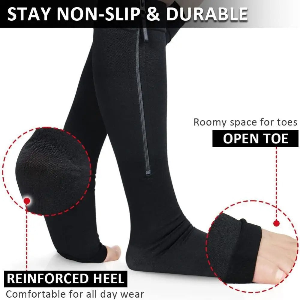Zip Compression Socks for Men – Comfortable All-Day Support & Pain Relief