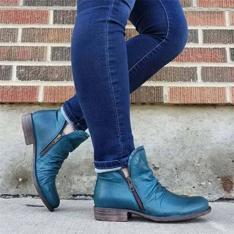 Zip-Up Ankle Boots for Women – Stylish & Comfortable