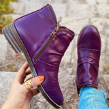 Zip-Up Ankle Boots for Women – Stylish & Comfortable
