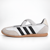 Mary Jane Ballet Flats for Women – Retro Stripe Design