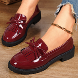 Patent Fringe Loafers for Women – Classic Charm & Everyday Comfort