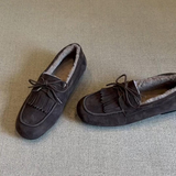 Mila – Fur-Lined Tassel Loafers for Women – Slip-On Winter Flats